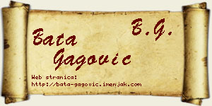 Bata Gagović vizit kartica